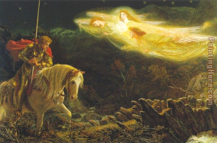 Sir Galahad painting - Arthur Hughes Sir Galahad art painting